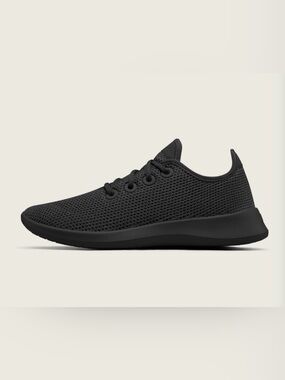 Men's Lightweight Breathable Lace-Up Sneakers - Black